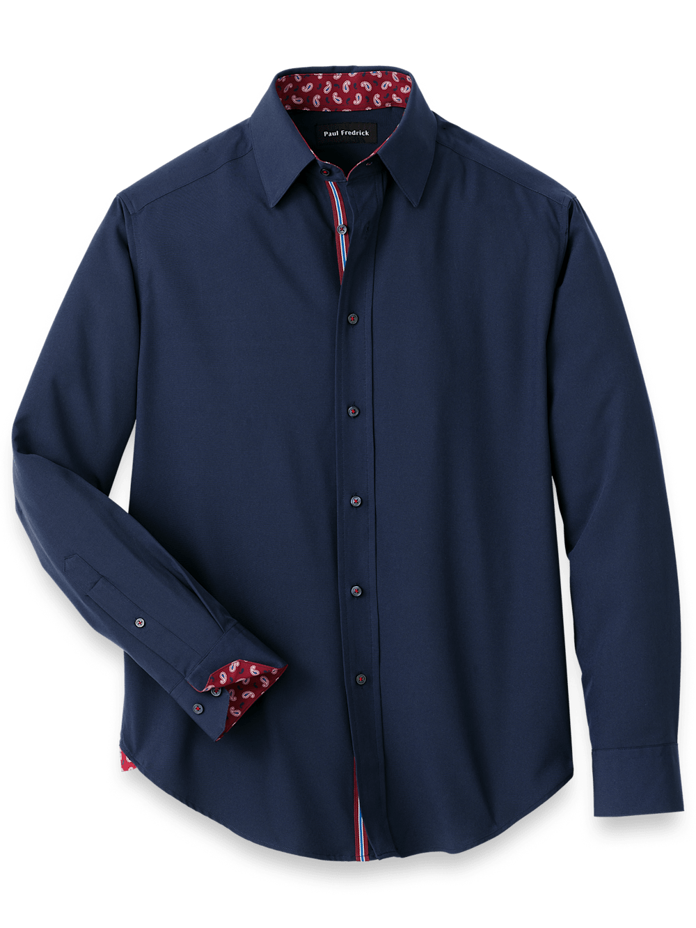 Product Image of Performance Stretch Solid Casual Shirt-Navy