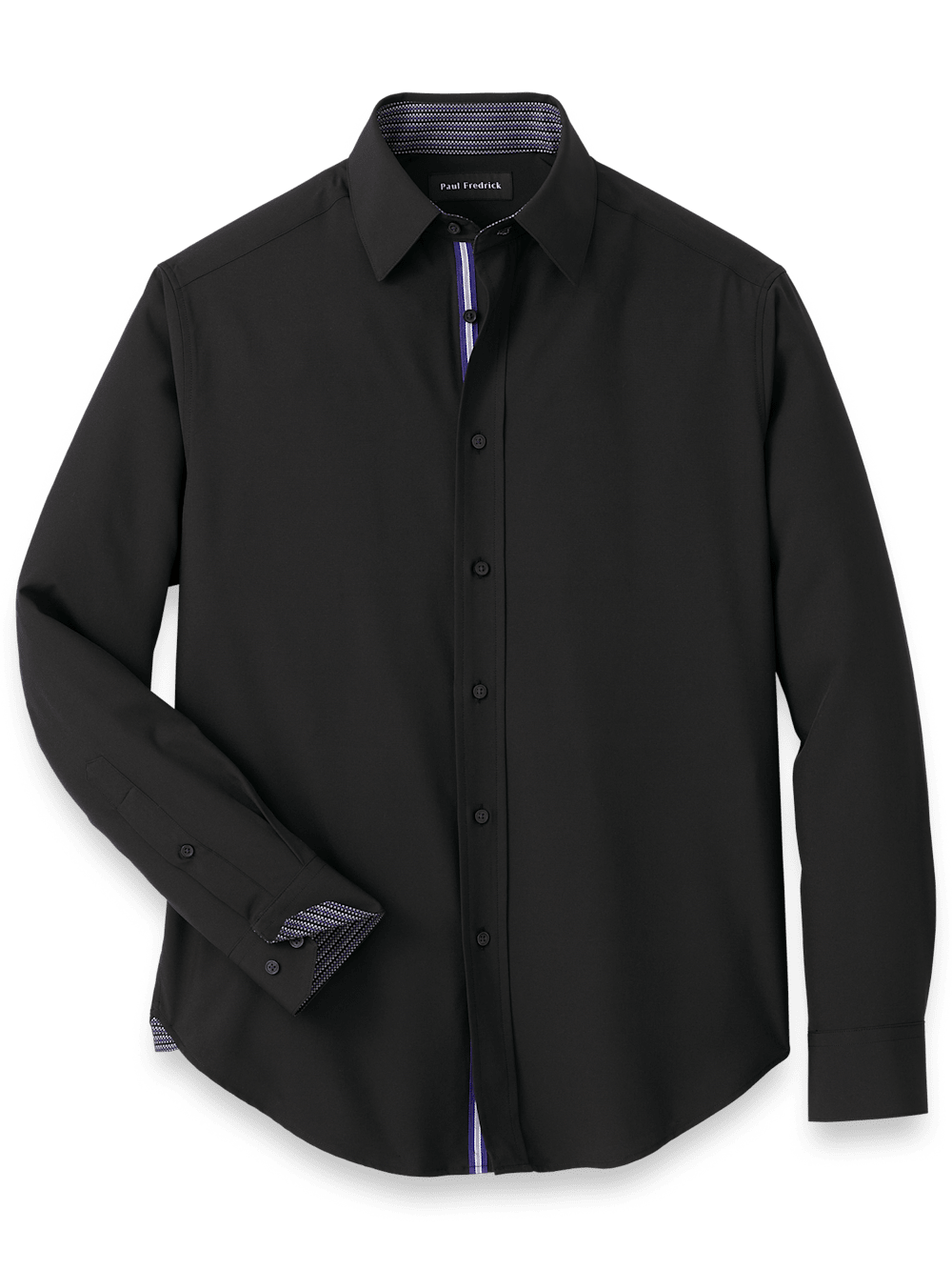 Product Image of Performance Stretch Solid Casual Shirt-Black