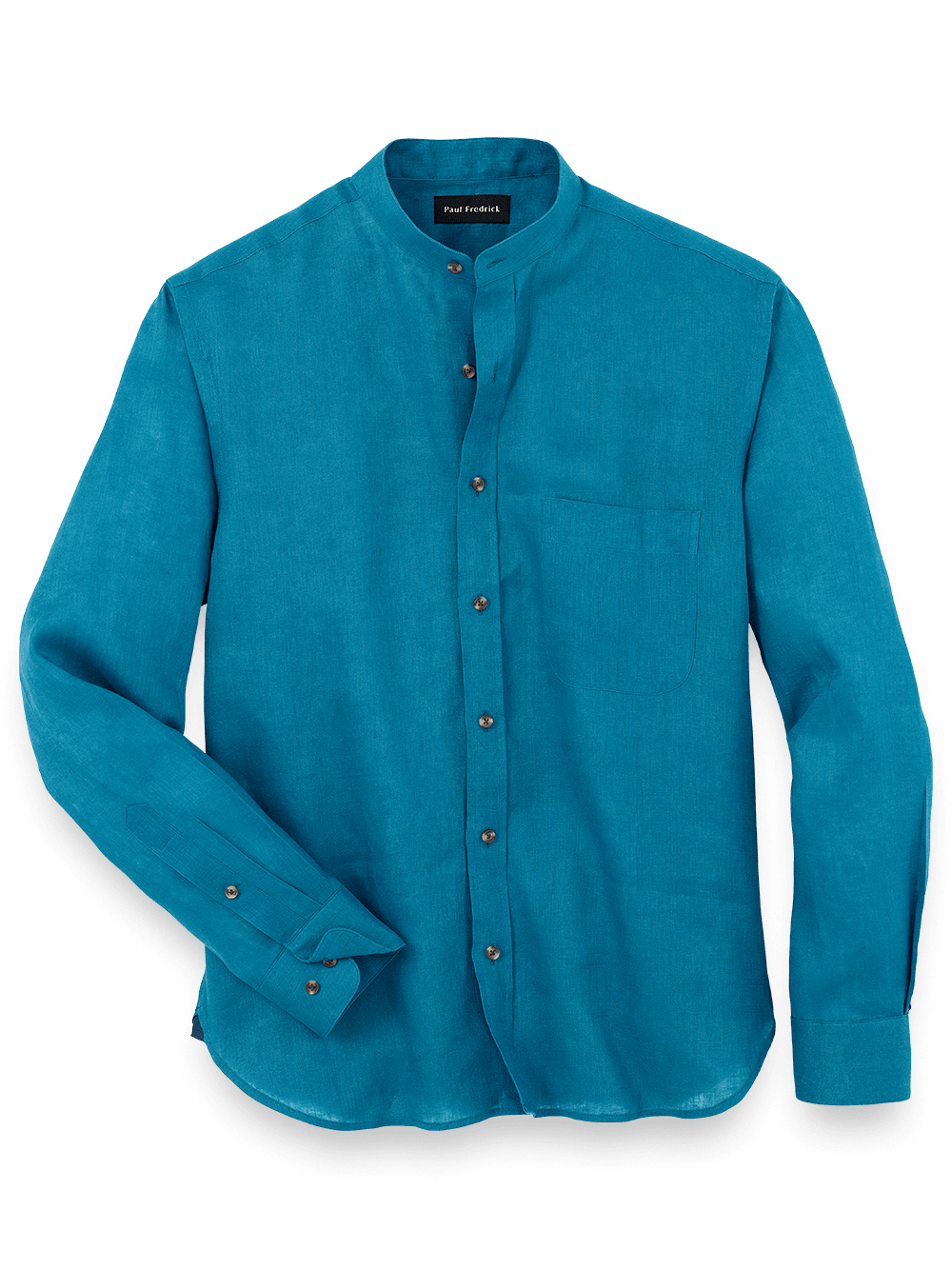 Product Image of Linen Solid Casual Shirt-Teal