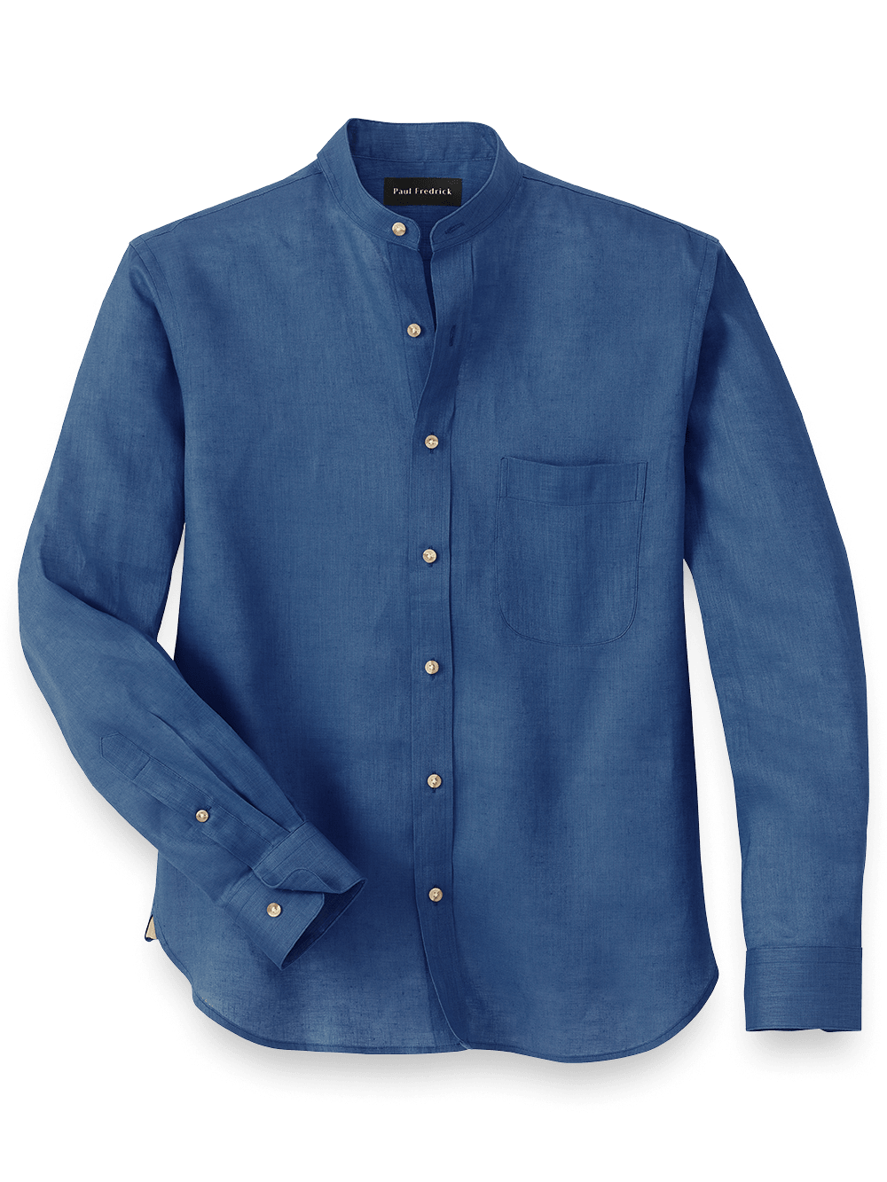 Product Image of Linen Solid Casual Shirt-French Blue