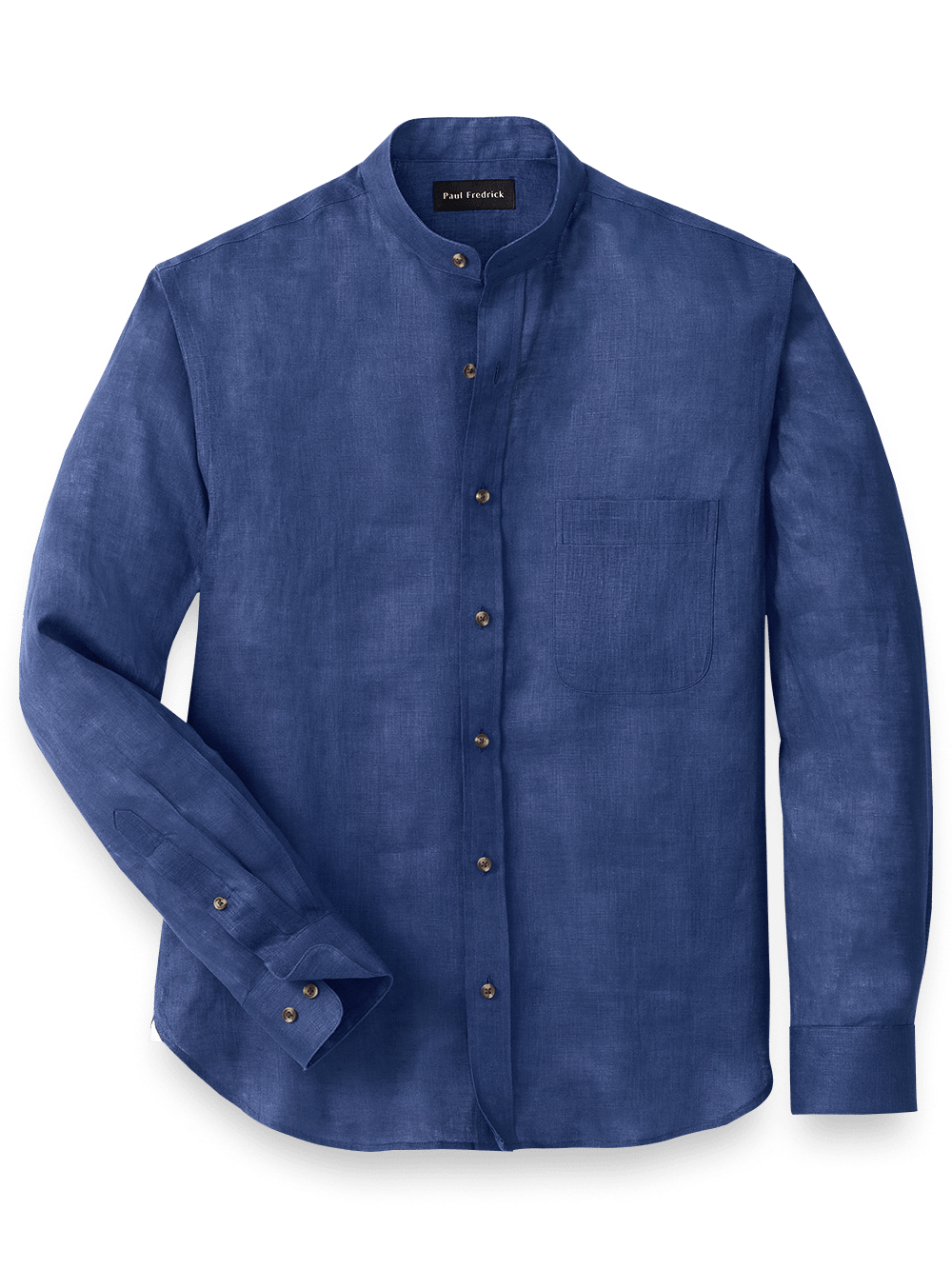 Product Image of Linen Solid Casual Shirt-Navy