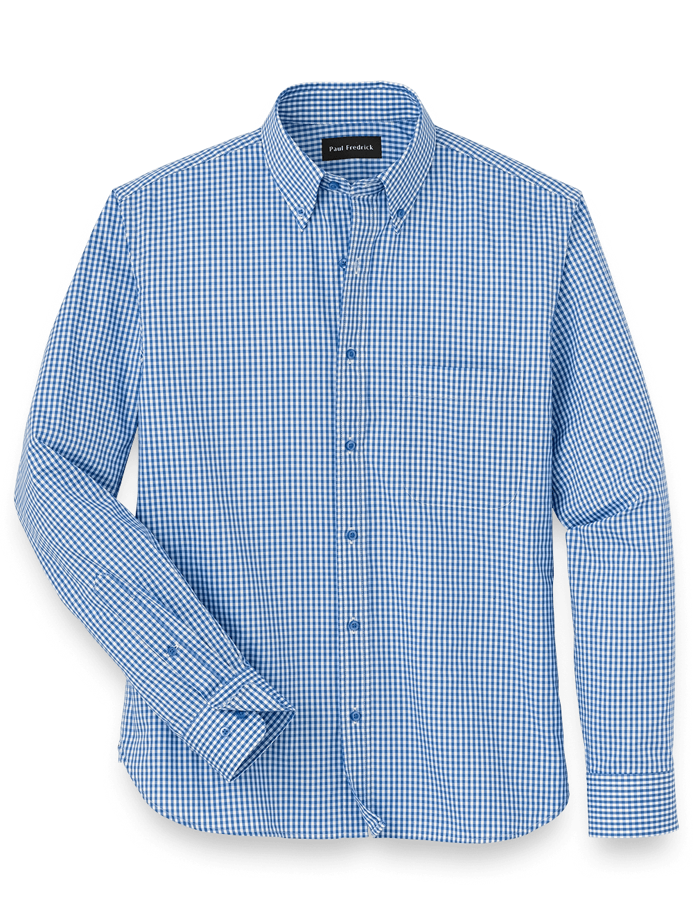 Product Image of Cotton Gingham Casual Shirt-Blue