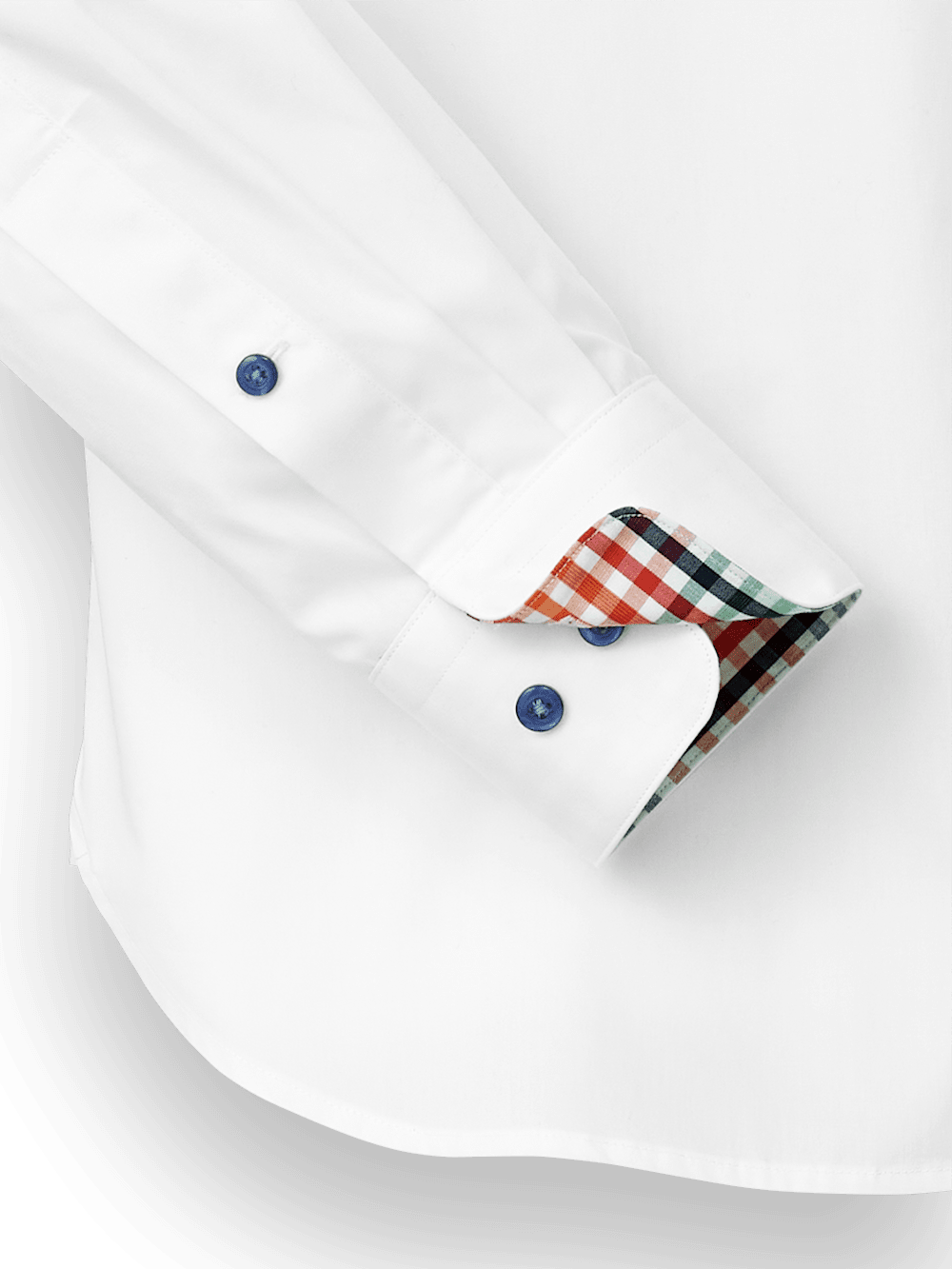 Alternate Image of Cotton Solid Casual Shirt With Contrast Trim-2