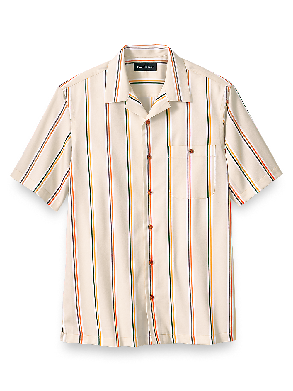 Product Image of Cotton Stripe Casual Shirt-Light Yellow