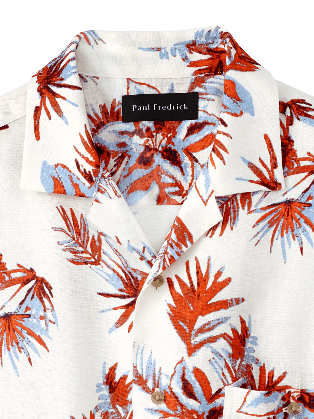 Alternate Image of Linen Floral Print Casual Shirt-1