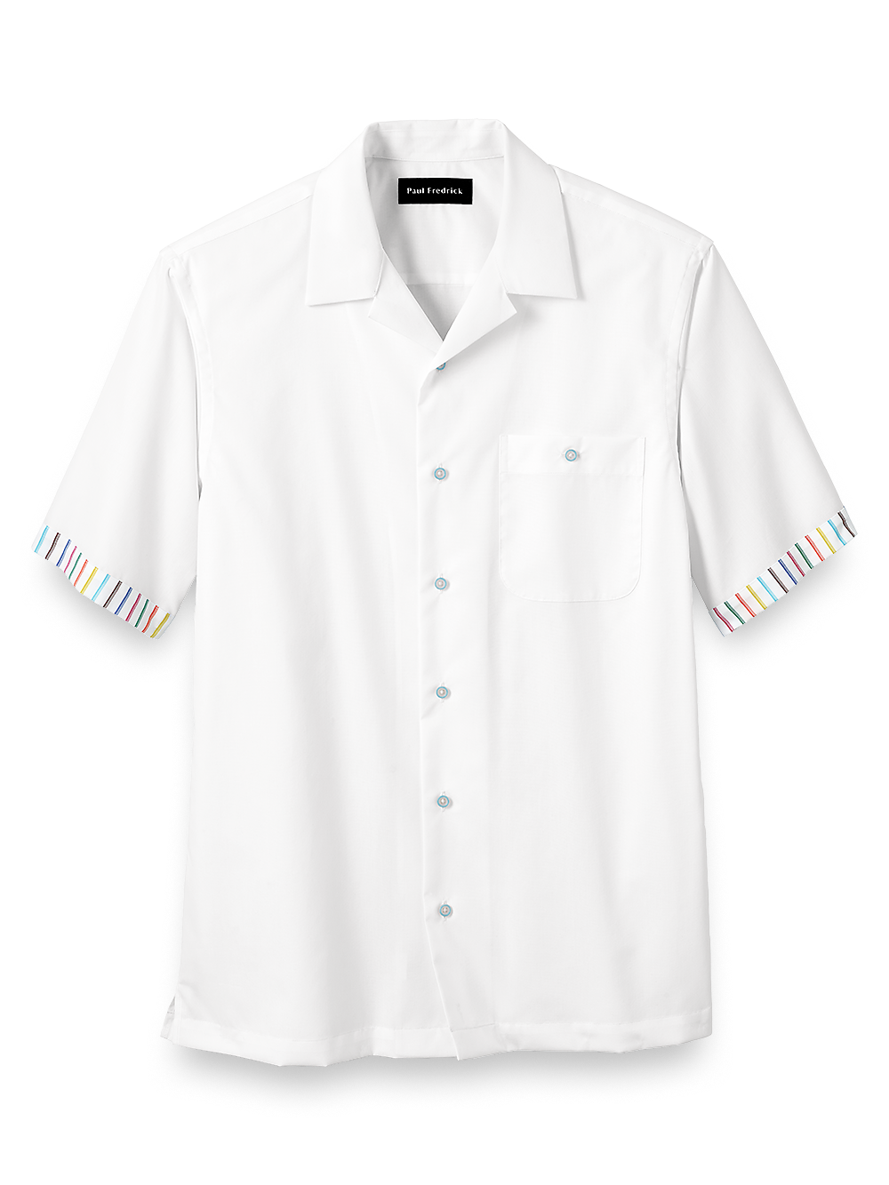 Product Image of Cotton Solid Casual Shirt-White