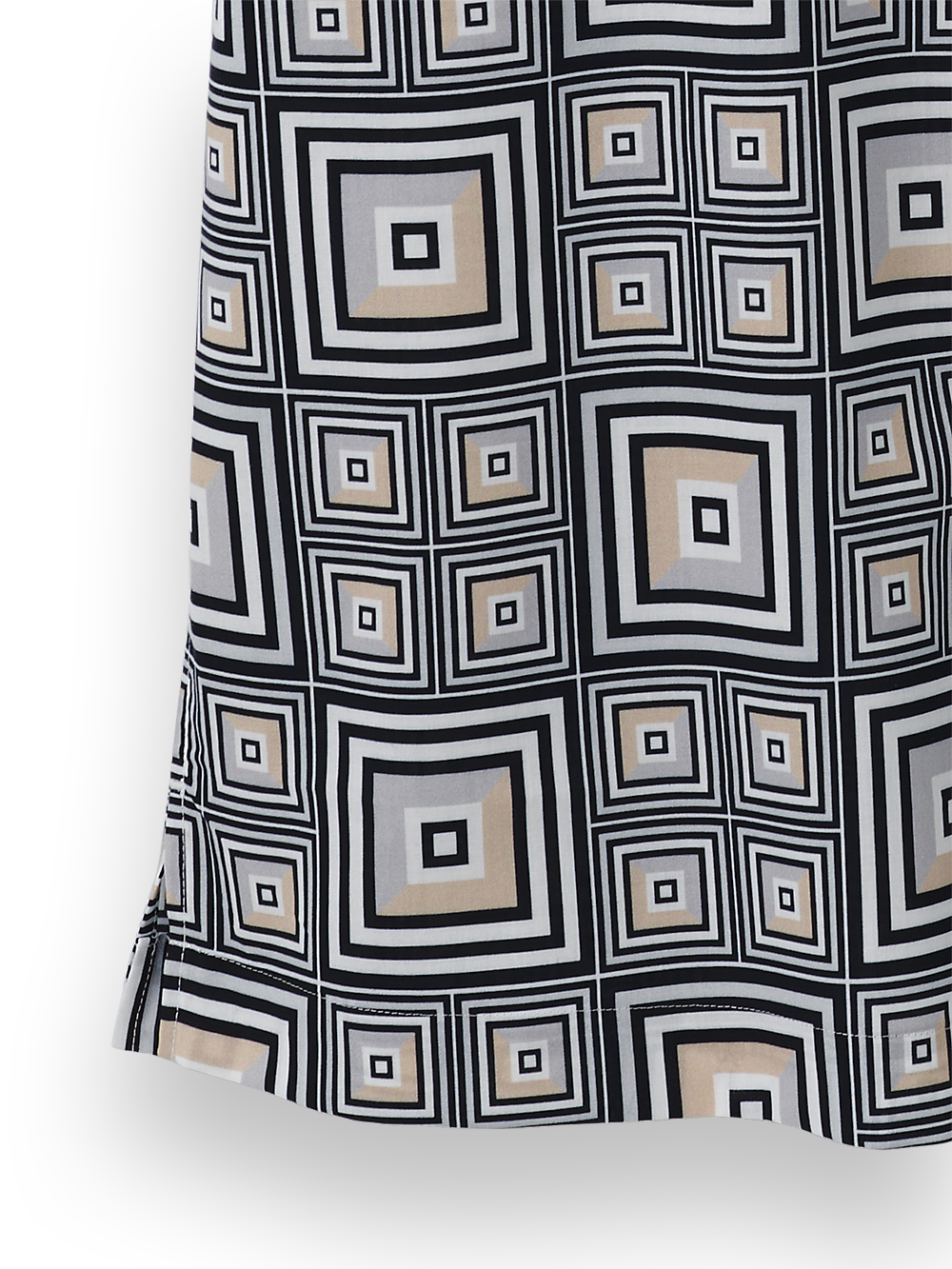 Alternate Image of Cotton Geometric Casual Shirt-2