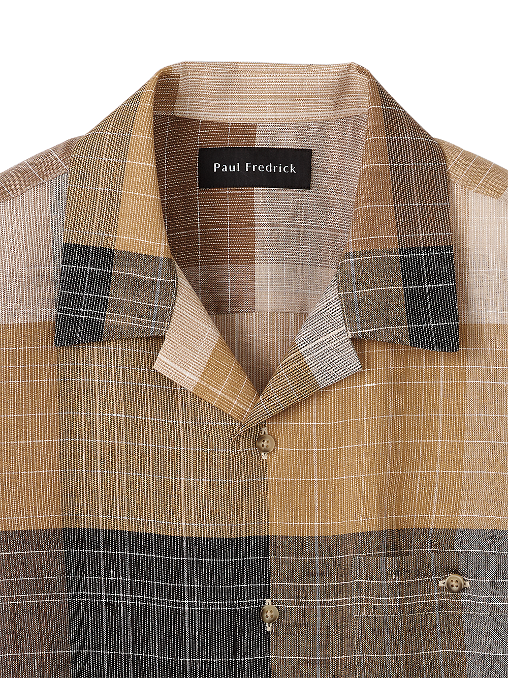 Alternate Image of Linen Buffalo Plaid Casual Shirt-2