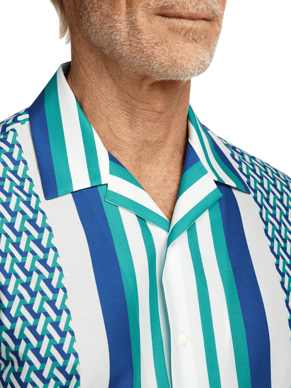 Alternate Image of Cotton Geometric Print Casual Shirt-2