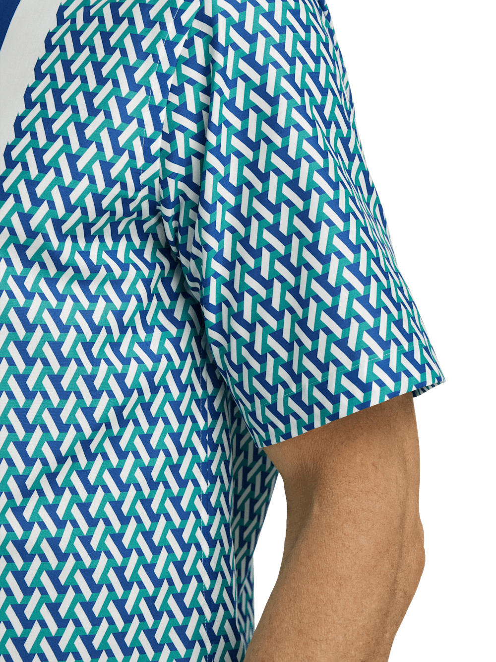 Alternate Image of Cotton Geometric Print Casual Shirt-3