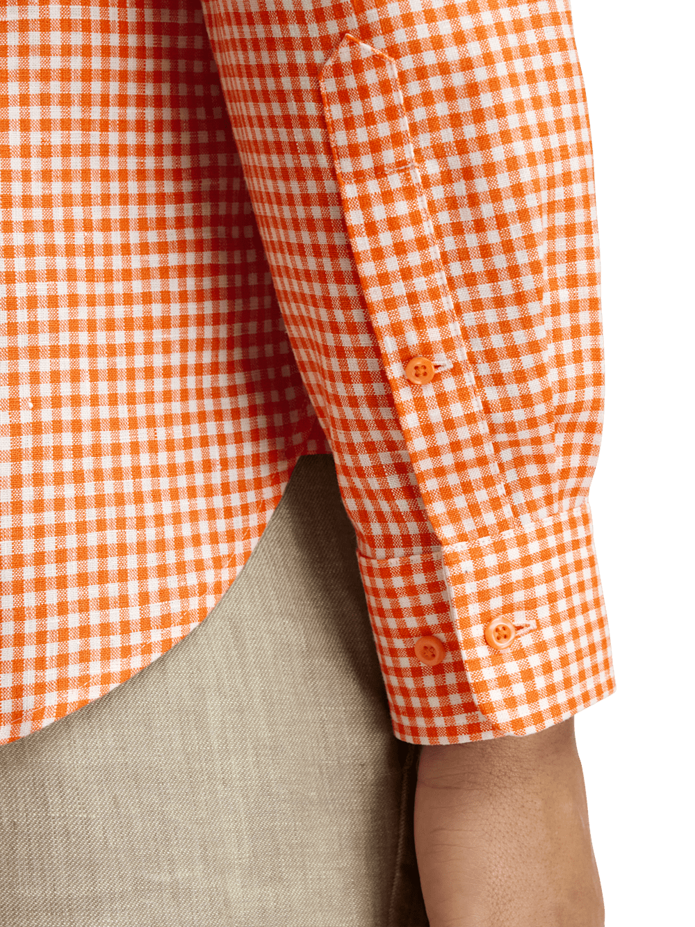 Alternate Image of Linen Gingham Check Casual Shirt-3