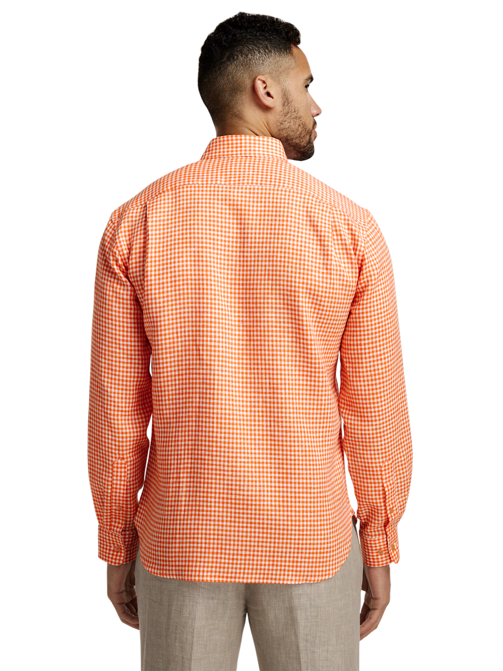 Alternate Image of Linen Gingham Check Casual Shirt-4