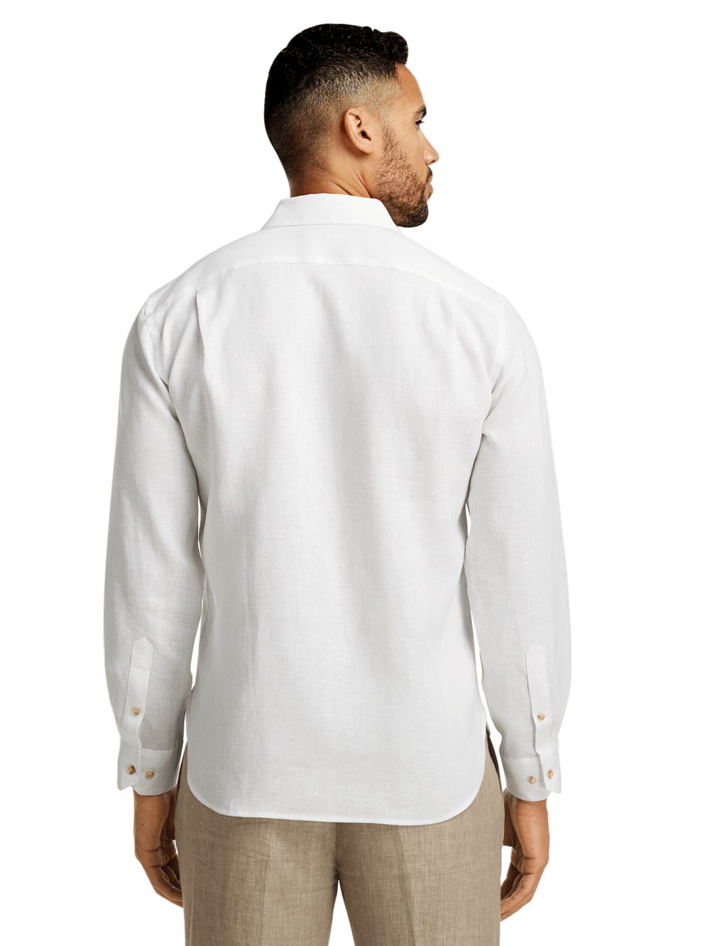 Alternate Image of Linen Print Panel Casual Shirt-4