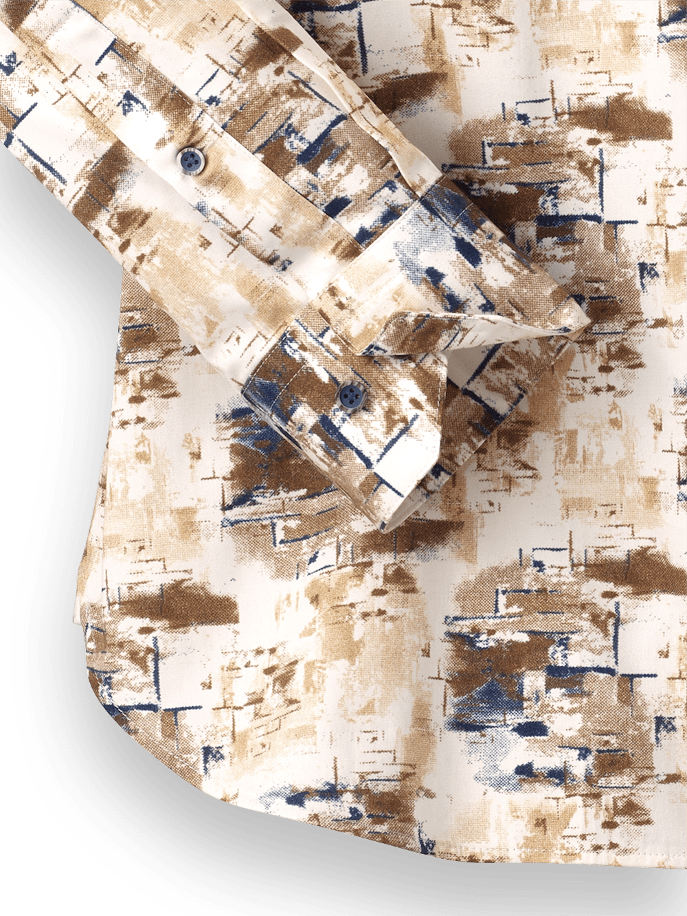 Alternate Image of Cotton Abstract Print Casual Shirt-2