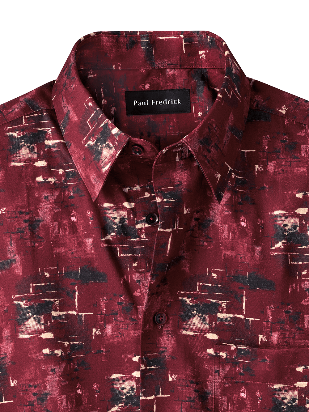 Alternate Image of Cotton Abstract Print Casual Shirt-1