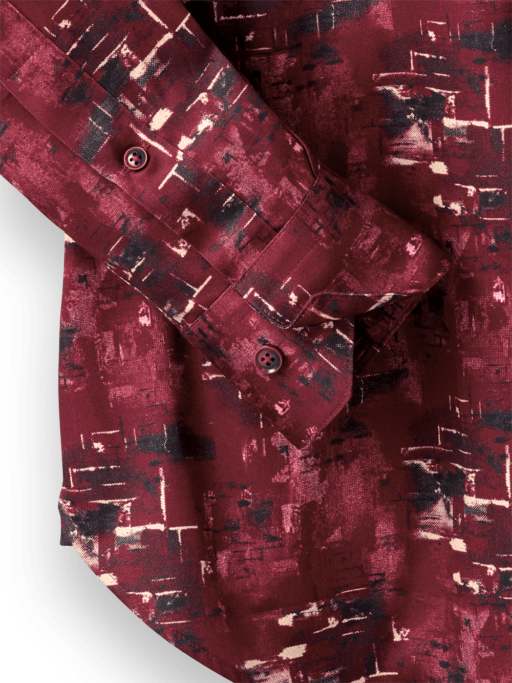 Alternate Image of Cotton Abstract Print Casual Shirt-2