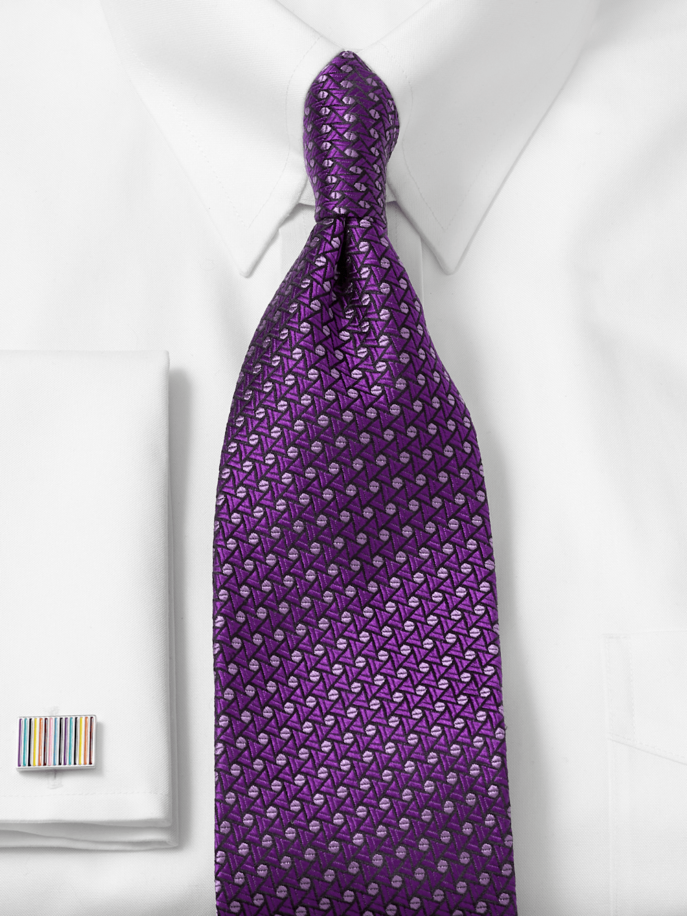 Alternate Image of Geometric Woven Silk Tie-1