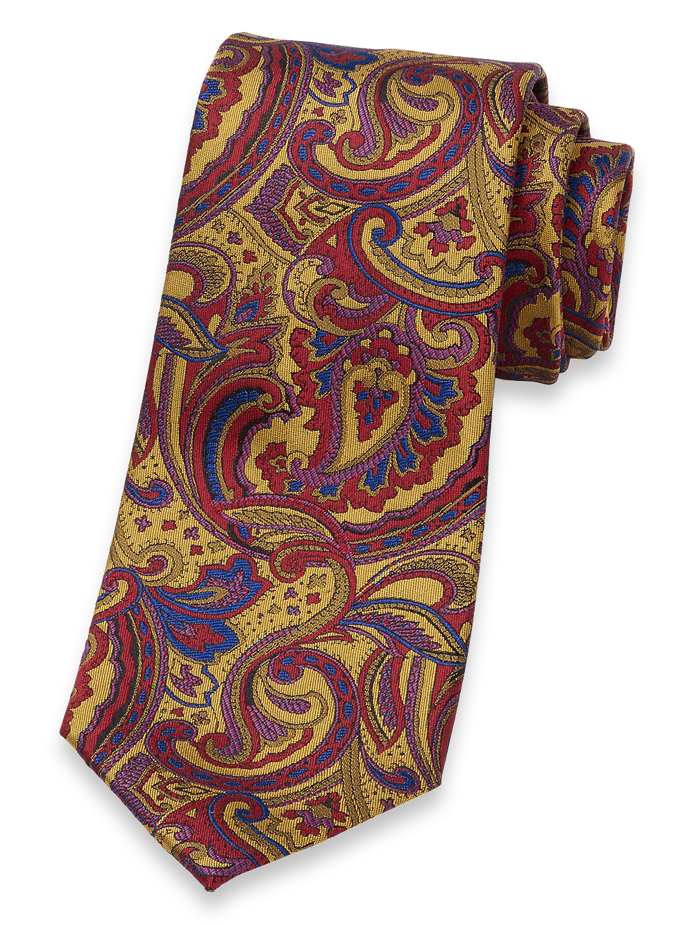 Product Image of Paisley Woven Silk Tie-Multi