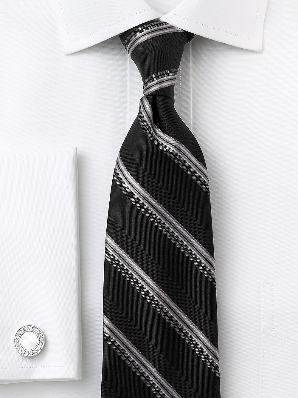 Alternate Image of Stripe Woven Silk Tie-1