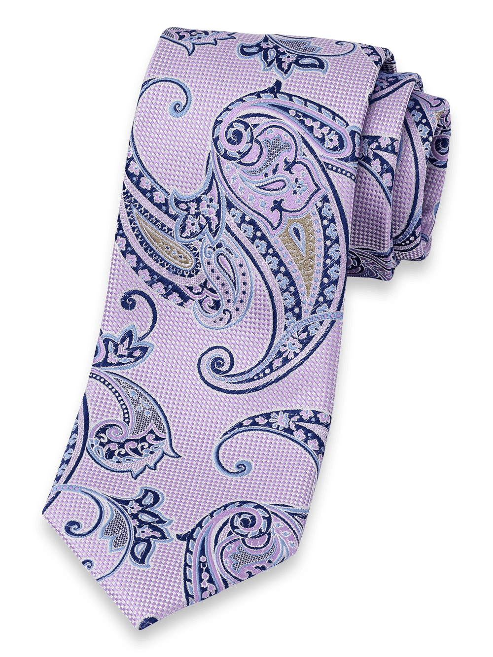 Product Image of Paisley Woven Silk Tie-Purple