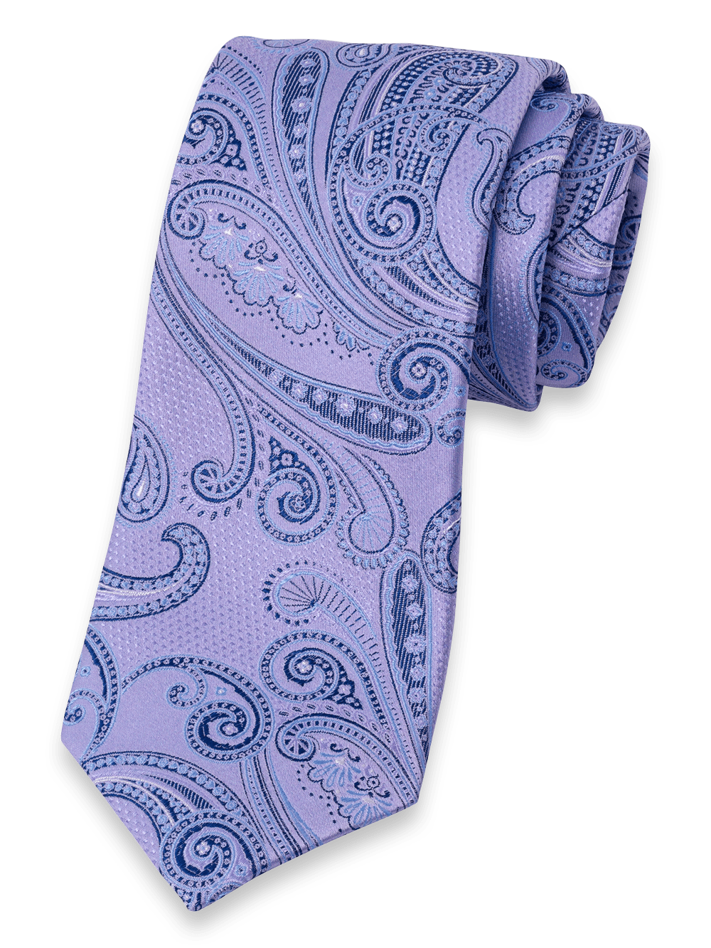 Product Image of Paisley Woven Silk Tie-Lavender/Blue