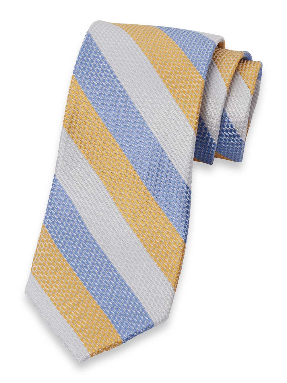 Product Image of Stripe Woven Silk Tie-Yellow Multi