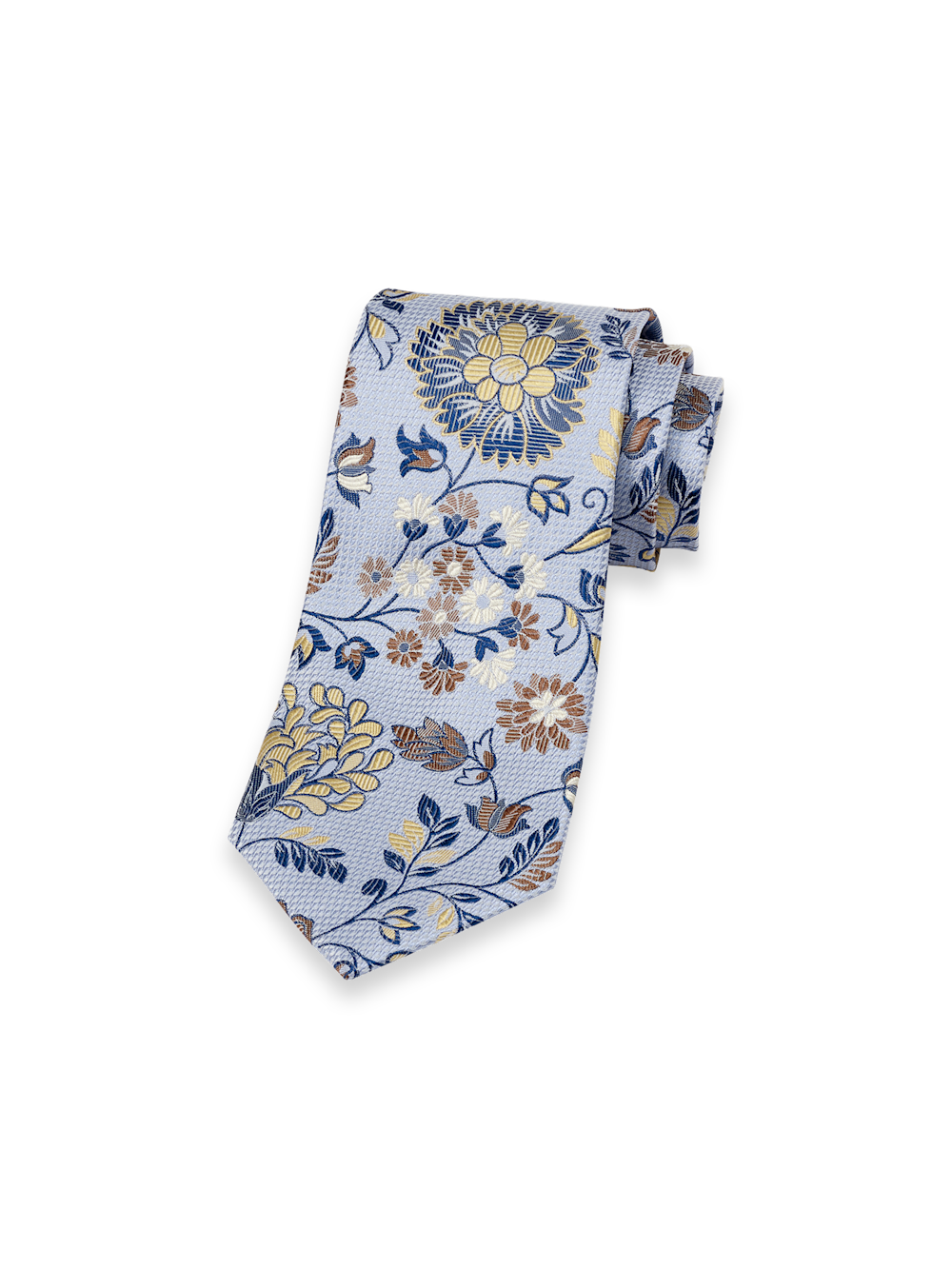 Product Image of Floral Woven Silk Tie-Blue Multi