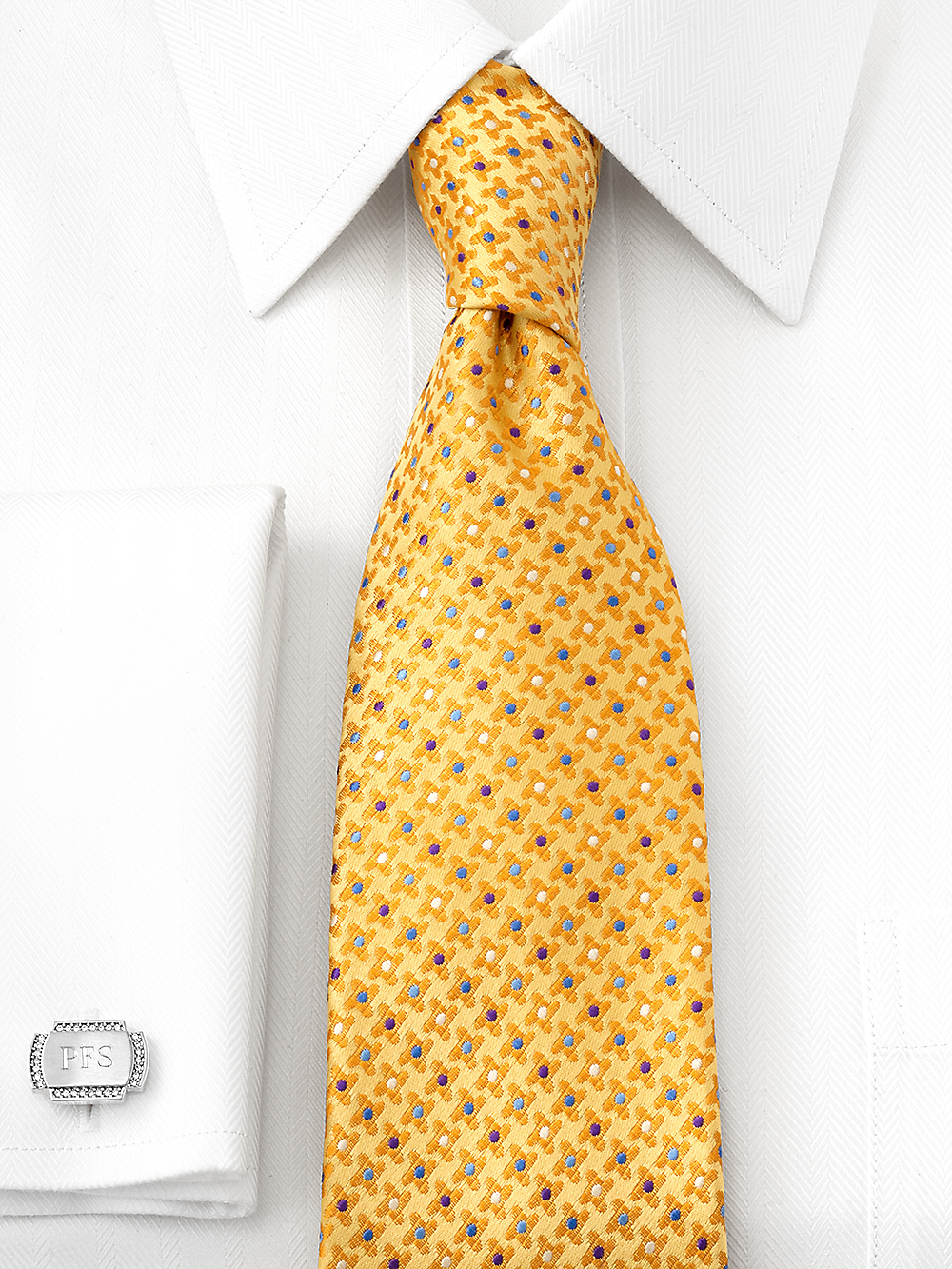 Alternate Image of Medallion Woven Silk Tie-1