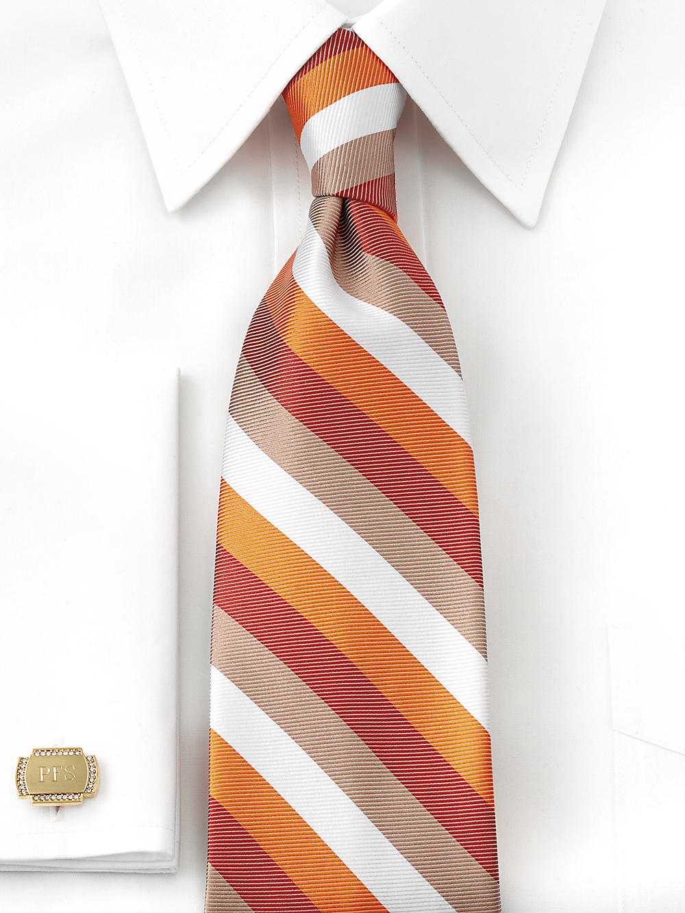 Alternate Image of Stripe Woven Silk Tie-1