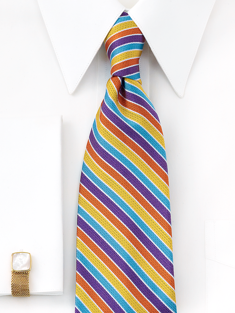 Alternate Image of Stripe Woven Silk Tie-1