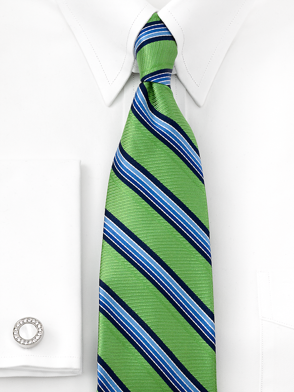 Alternate Image of Stripe Woven Silk Tie-1