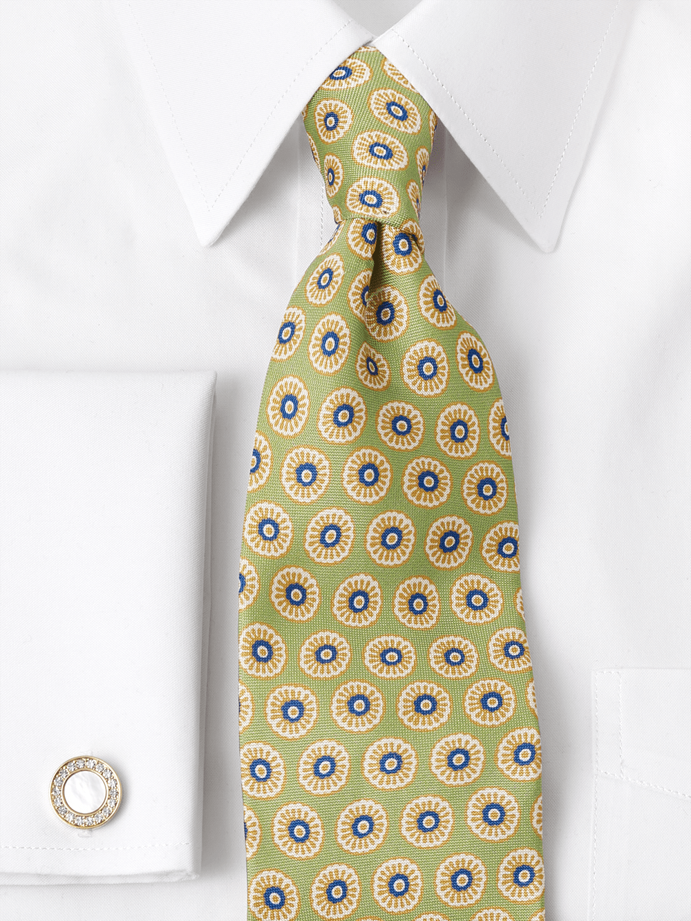 Alternate Image of Medallion Woven Silk Tie-1