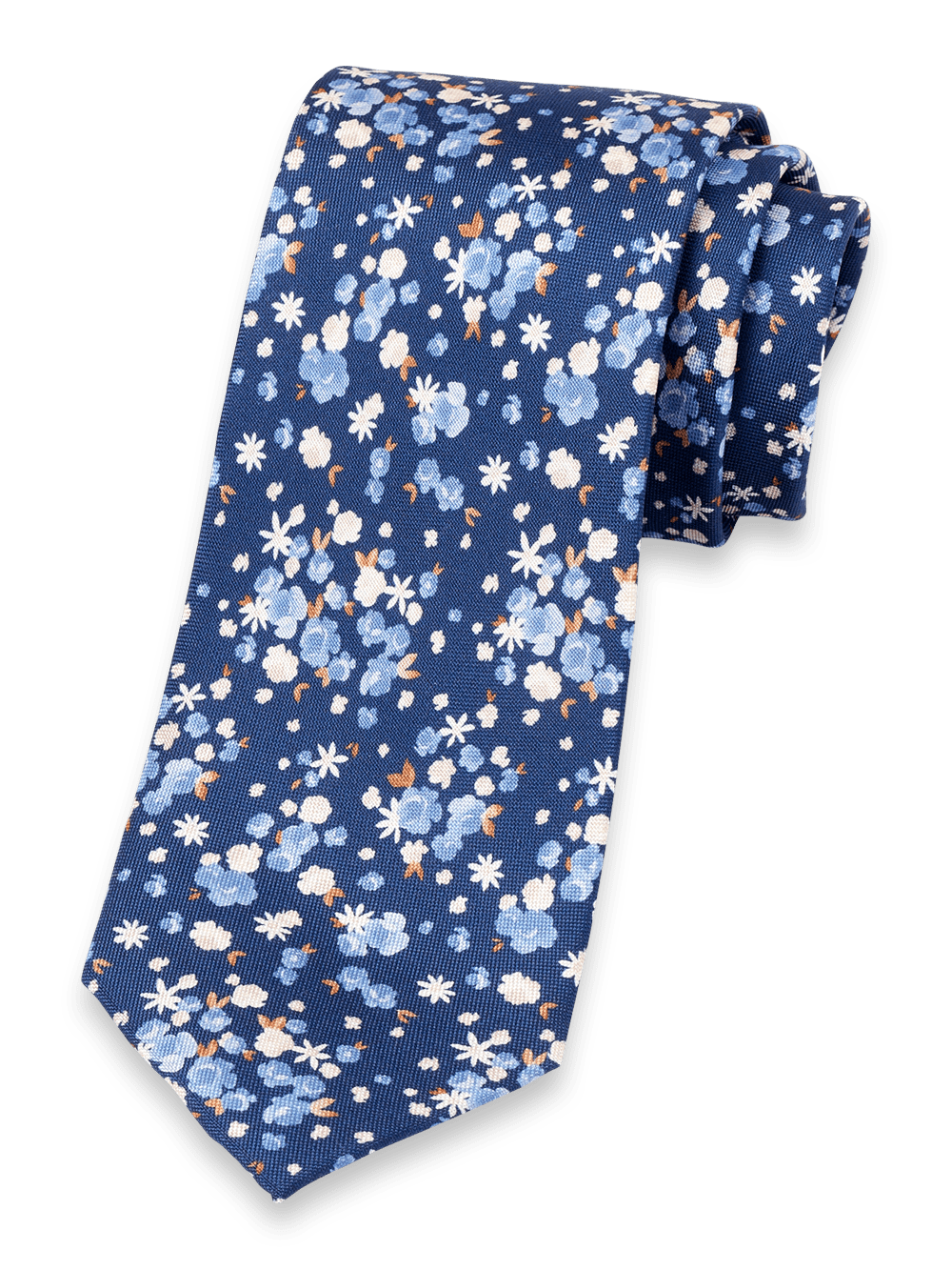 Product Image of Floral Woven Silk Tie-Blue