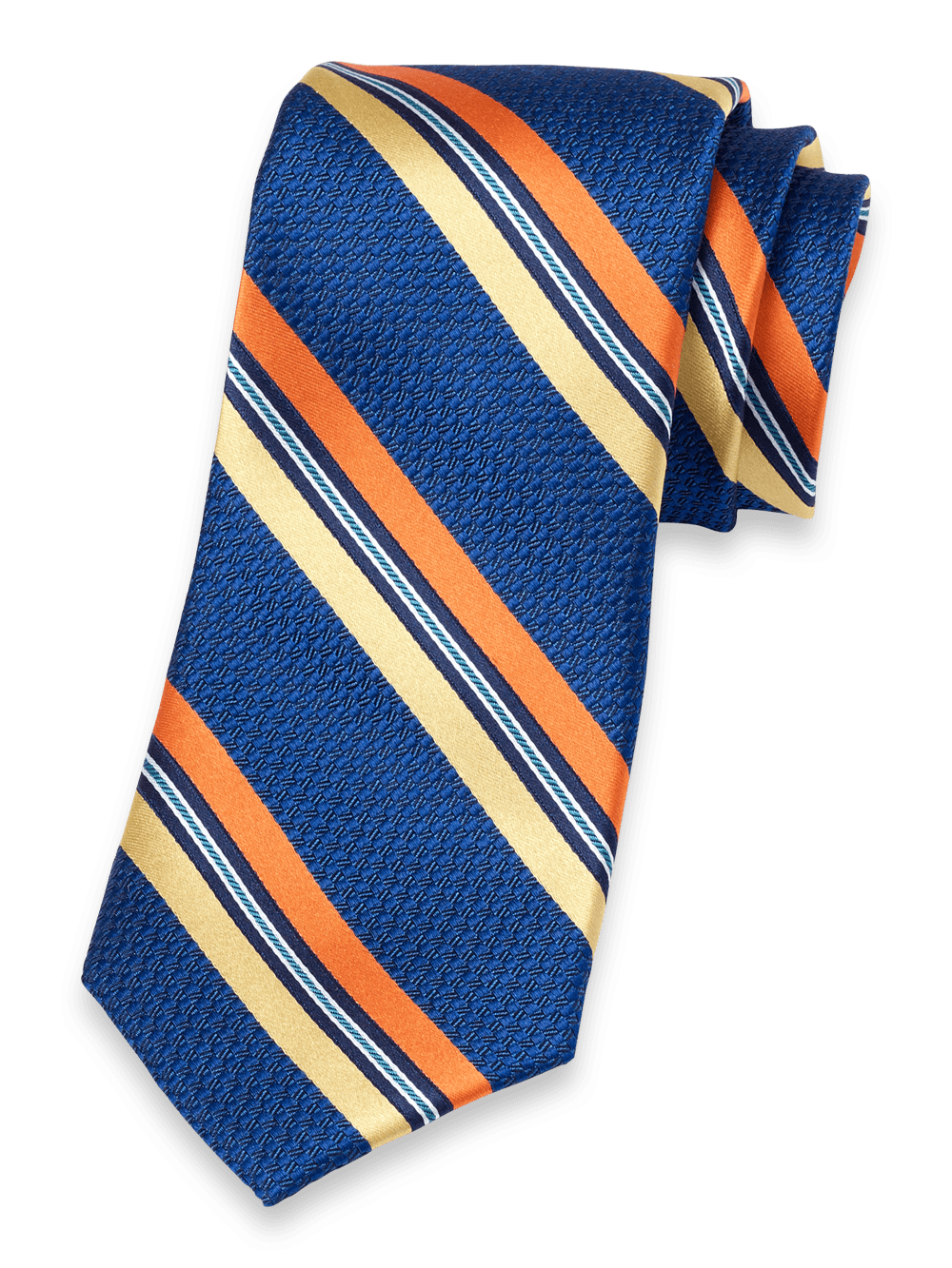 Product Image of Stripe Woven Silk Tie-Blue Multi