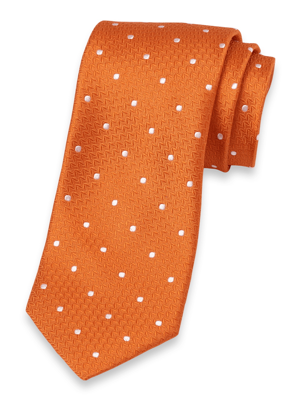 Product Image of Dot Woven Silk Tie-Orange