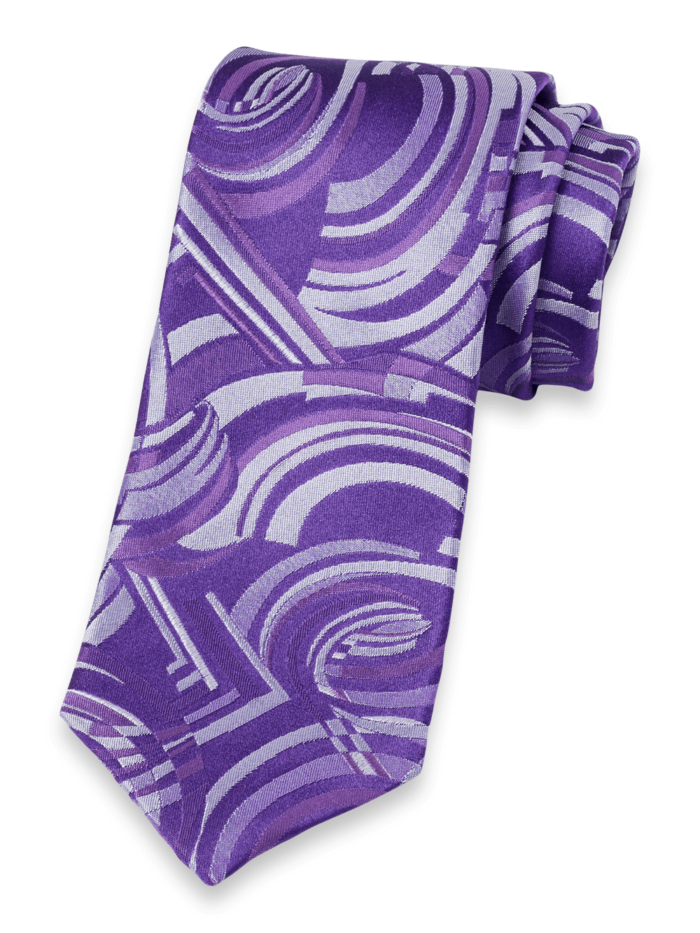 Product Image of Abstract Woven Silk Tie-Purple