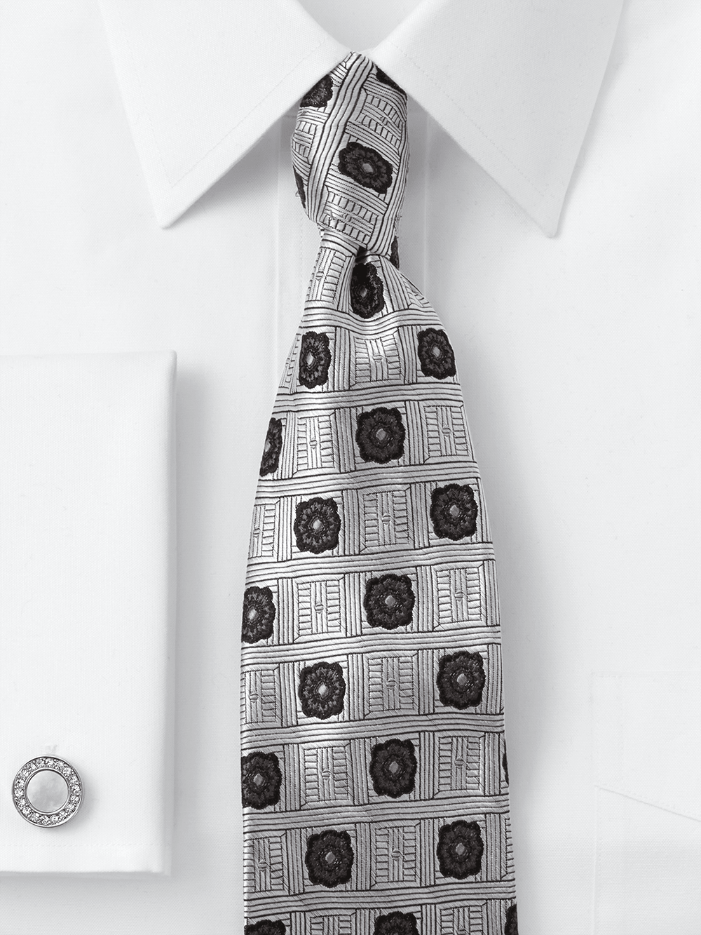 Alternate Image of Medallion Woven Silk Tie-1