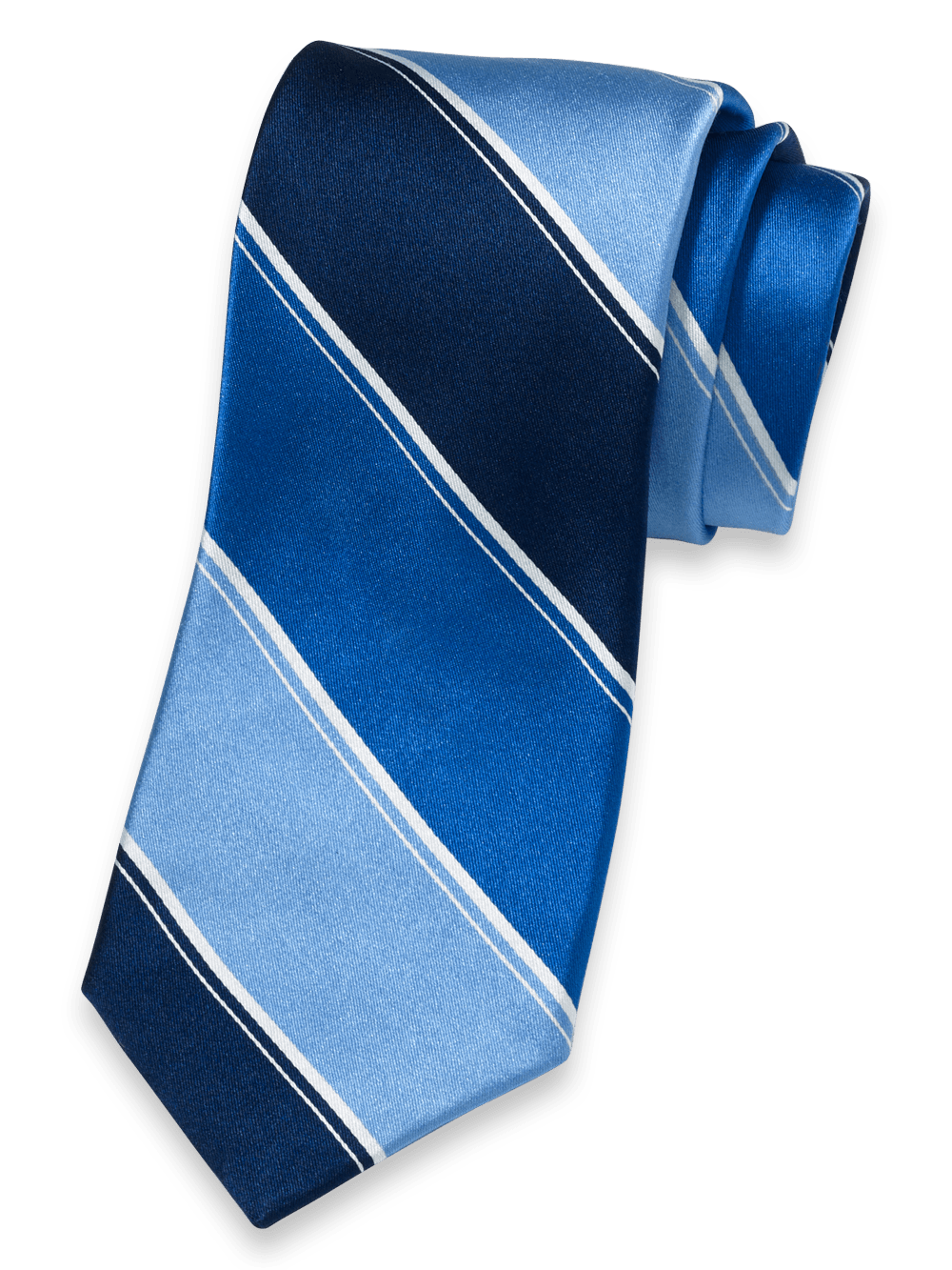 Product Image of Stripe Woven Silk Tie-Blue