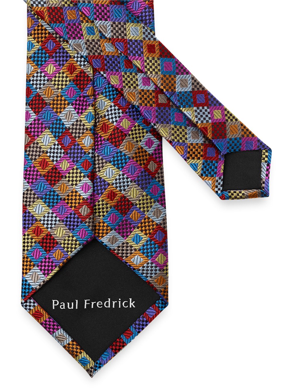Alternate Image of Geometric Woven Silk Tie-2