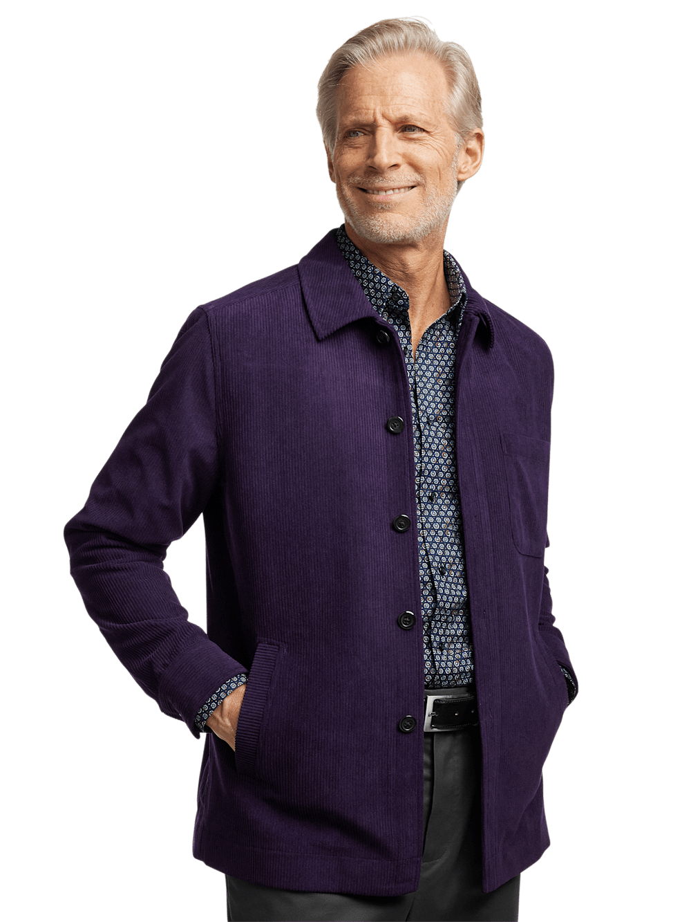 Alternate Image of Microfiber Corduroy Shirt Jacket-1