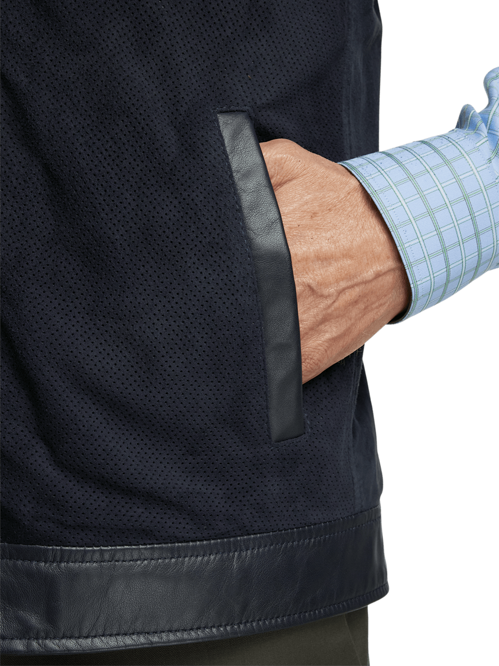 Alternate Image of Perforated Suede Vest-2