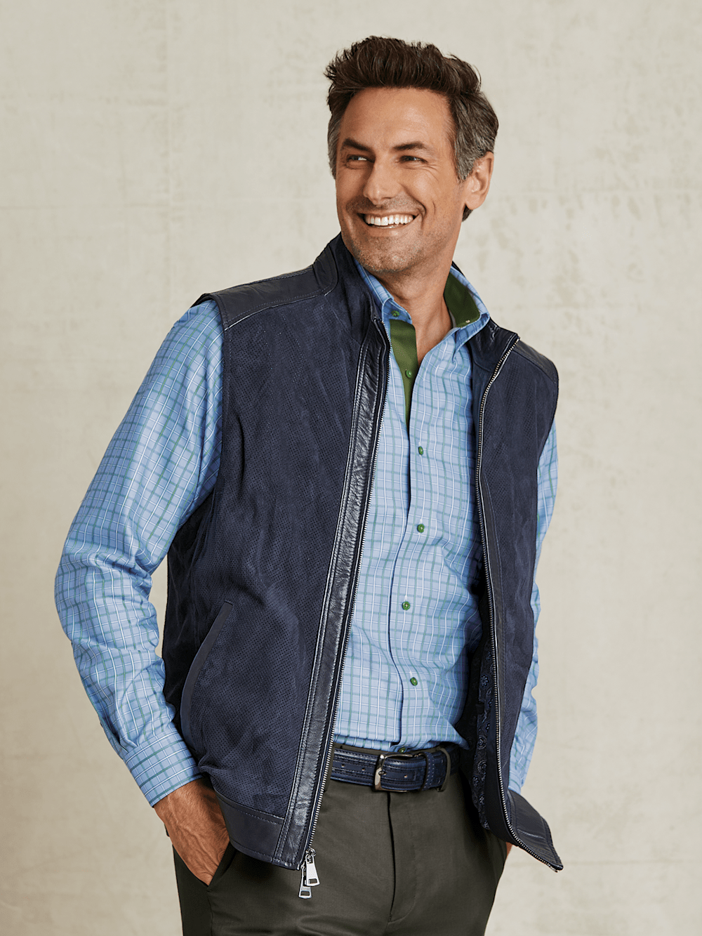 Alternate Image of Perforated Suede Vest-6