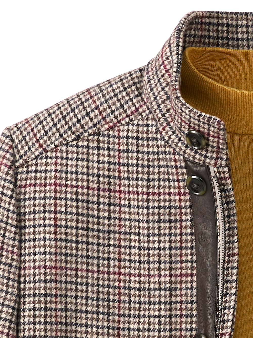Alternate Image of Wool Blend Houndstooth Car Coat-3