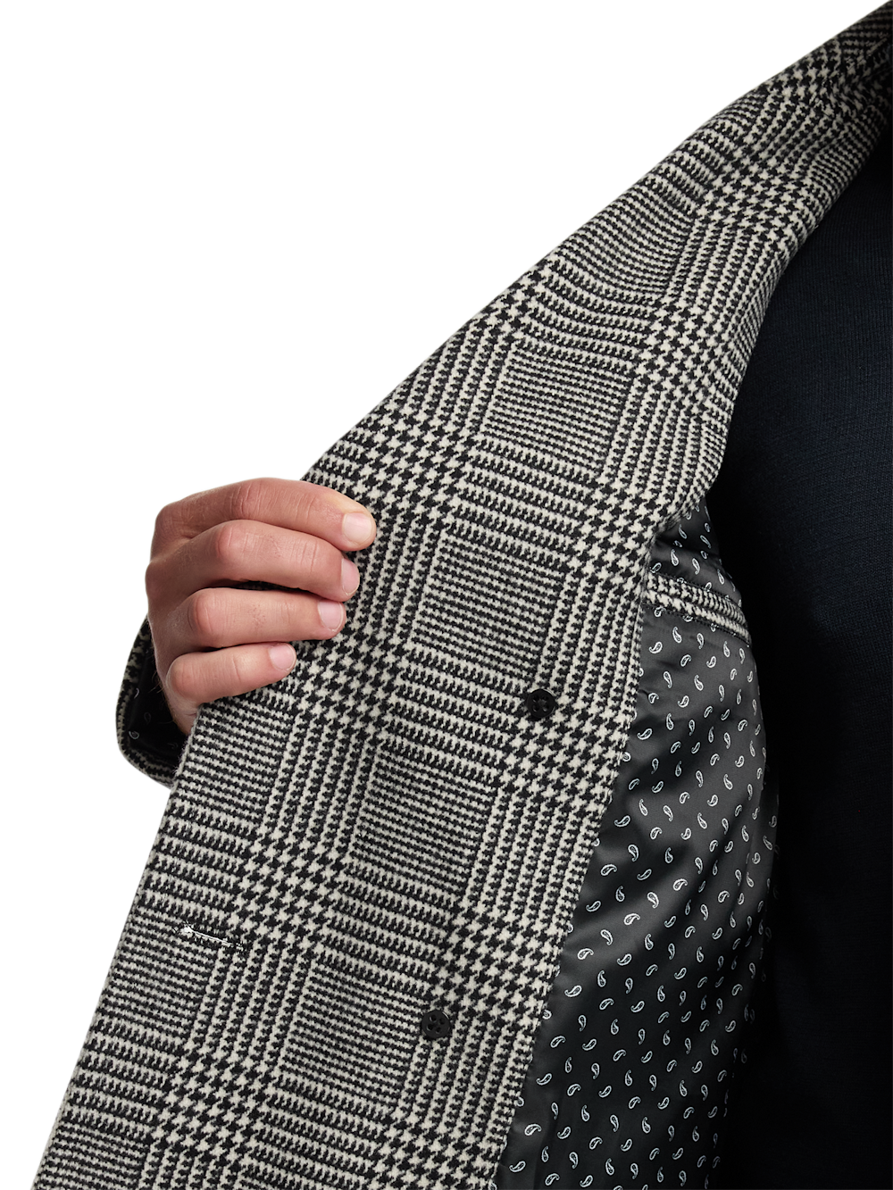 Alternate Image of Wool Blend Plaid Double Breasted Topcoat-4