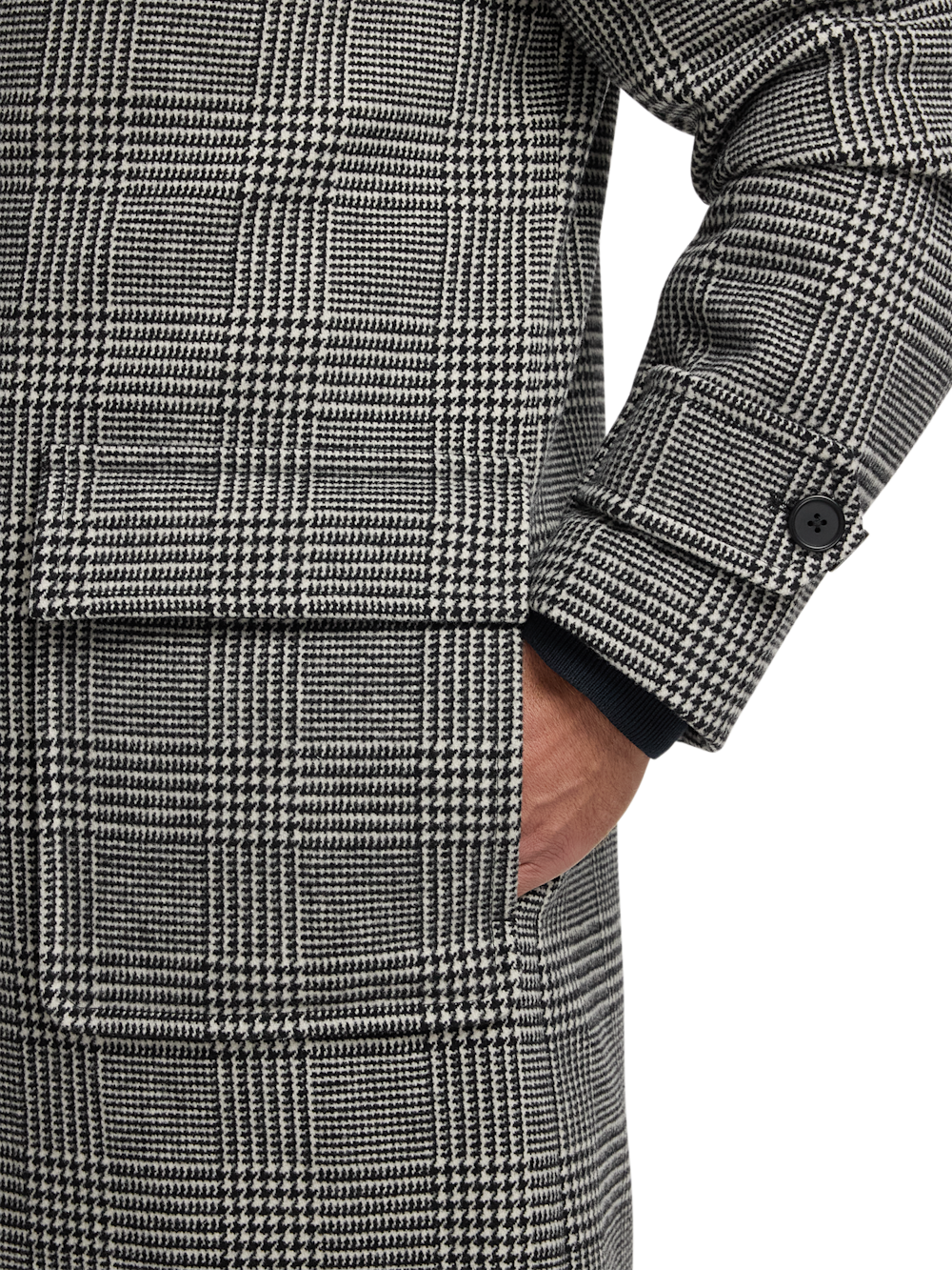Alternate Image of Wool Blend Plaid Double Breasted Topcoat-6