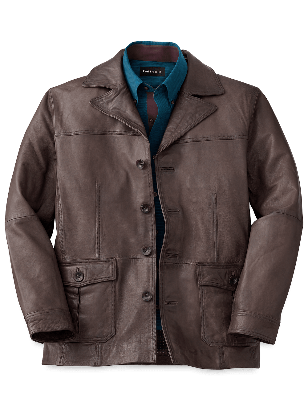 Product Image of Leather Jacket-Brown
