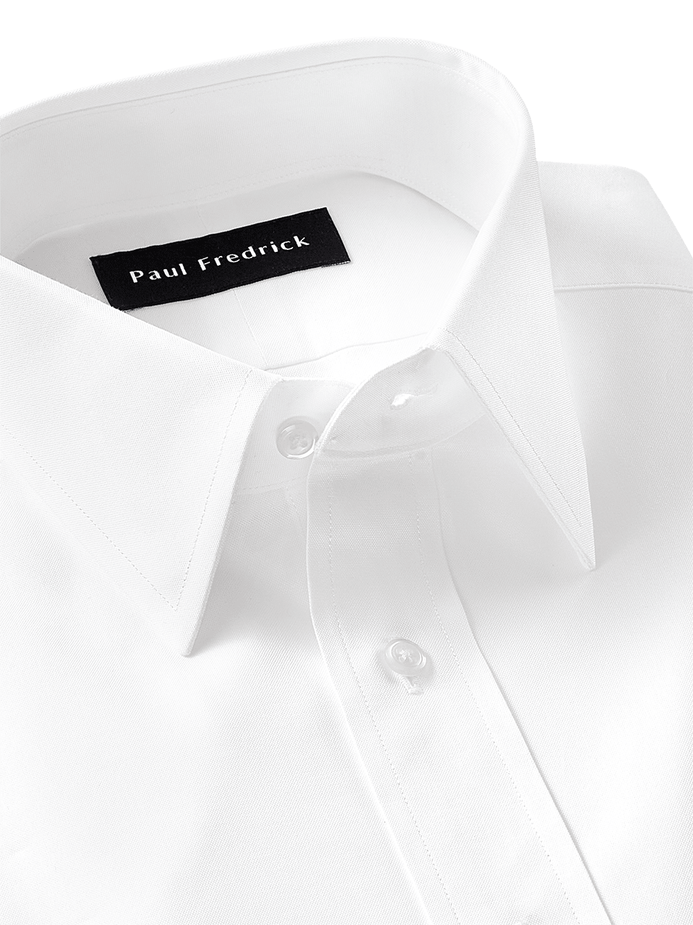 Alternate Image of Pure Cotton Pinpoint Solid Color Straight Collar Dress Shirt-2