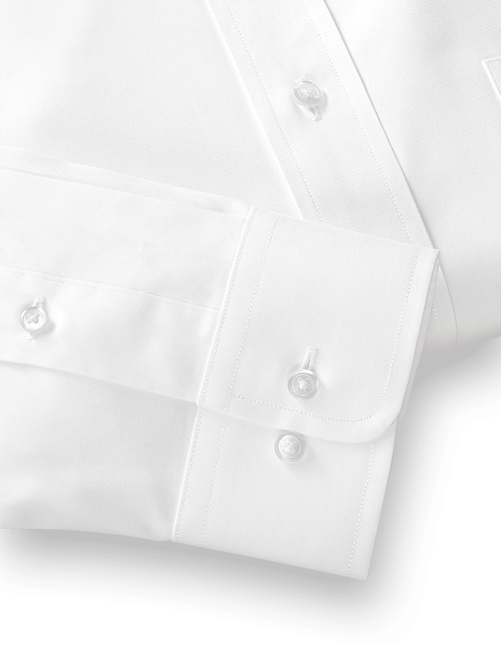 Alternate Image of Pure Cotton Pinpoint Solid Color Straight Collar Dress Shirt-3