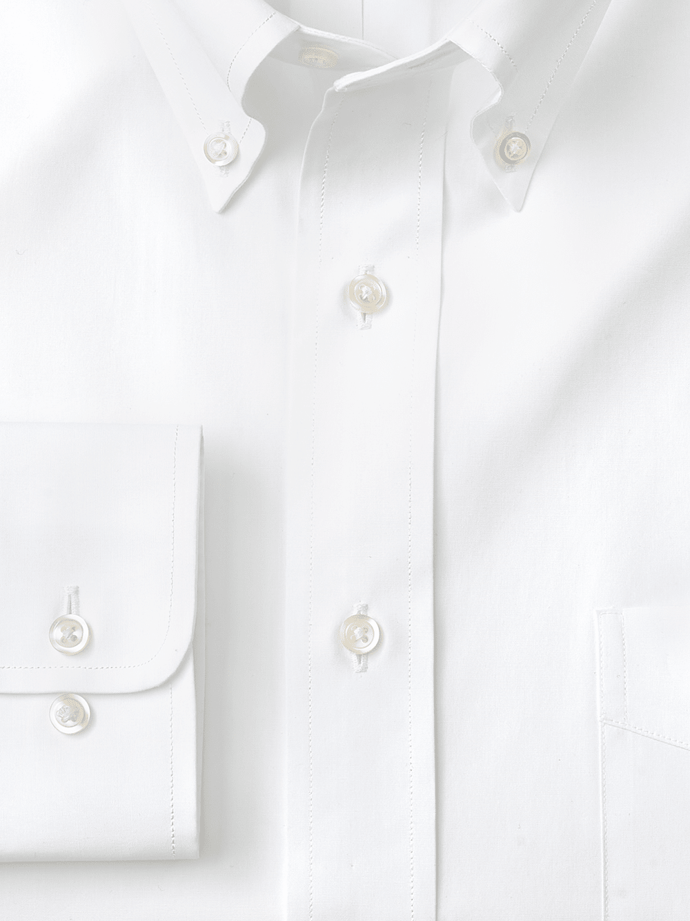 Alternate Image of Pure Cotton Broadcloth Solid Color Button Down Collar Dress Shirt-1