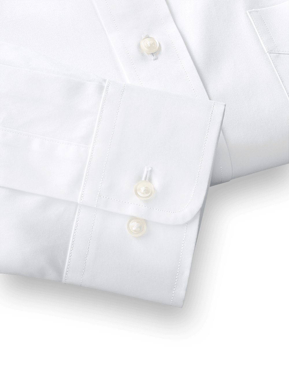 Alternate Image of Pure Cotton Broadcloth Solid Color Button Down Collar Dress Shirt-3